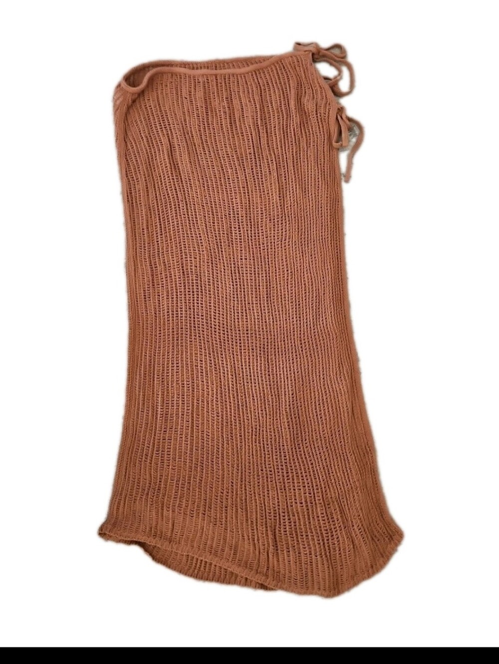 Aerie Womens Brown Crochet Wrap Tie Lightweight Beach Sarong In Horizon L/XL - Picture 4 of 10